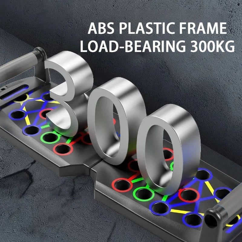 Portable Foldable Multifunctional Push-up Board Set With Handles For Chest Abdomen Arms And Back Training