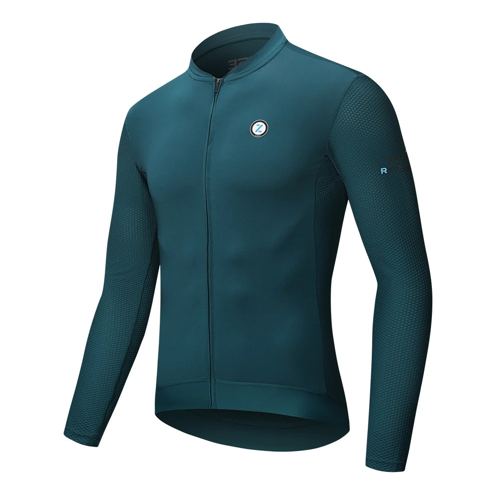 Slim Fit Breathable Men's Long Sleeve Cycling Jersey