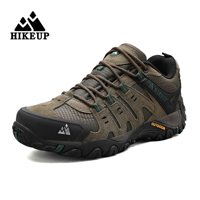 HIKEUP Suede Leather Men's Hiking Trekking Shoes