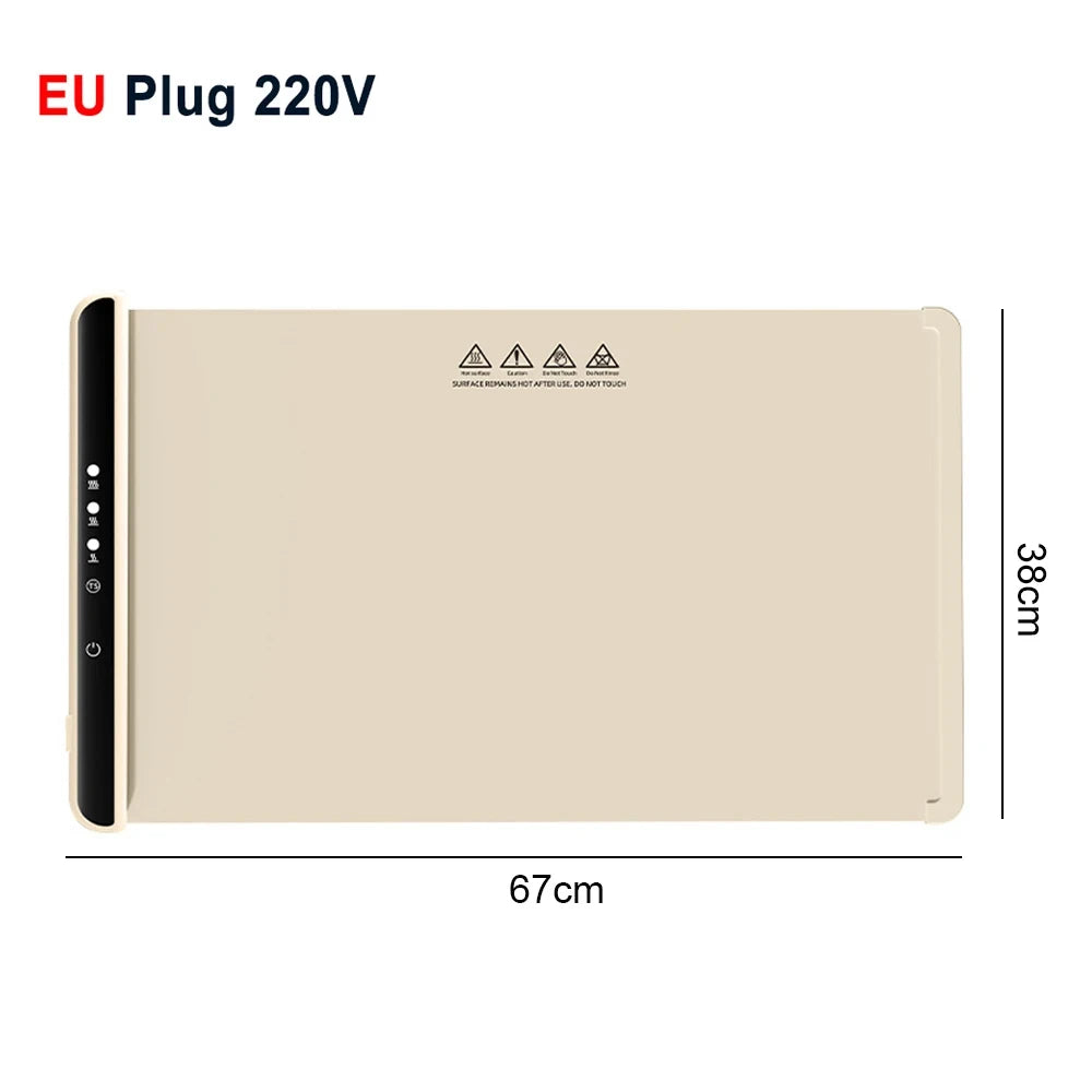 Foldable Electric Warming Tray Mat with 3 Temp Setting