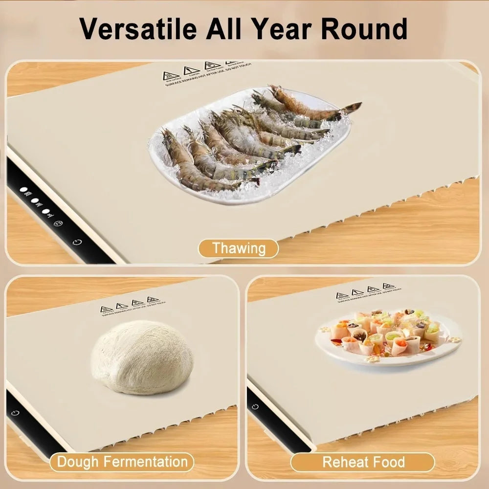 Foldable Electric Warming Tray Mat with 3 Temp Setting