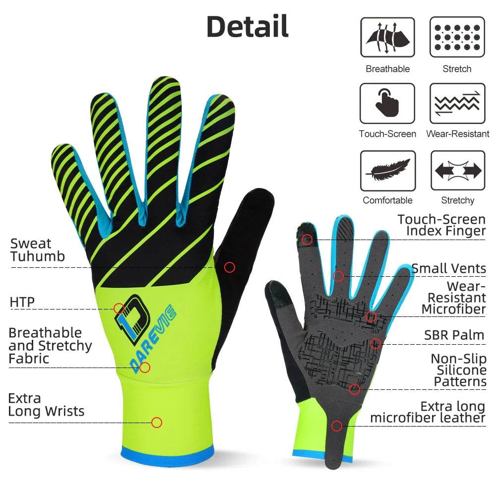 Breathable Cycling Biking Gloves with Screen Touch and Shockproof Pad