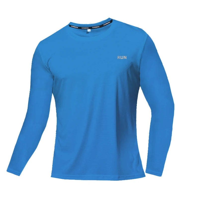 Summer Ice Silk Long Sleeve Breathable T-Shirt Men
