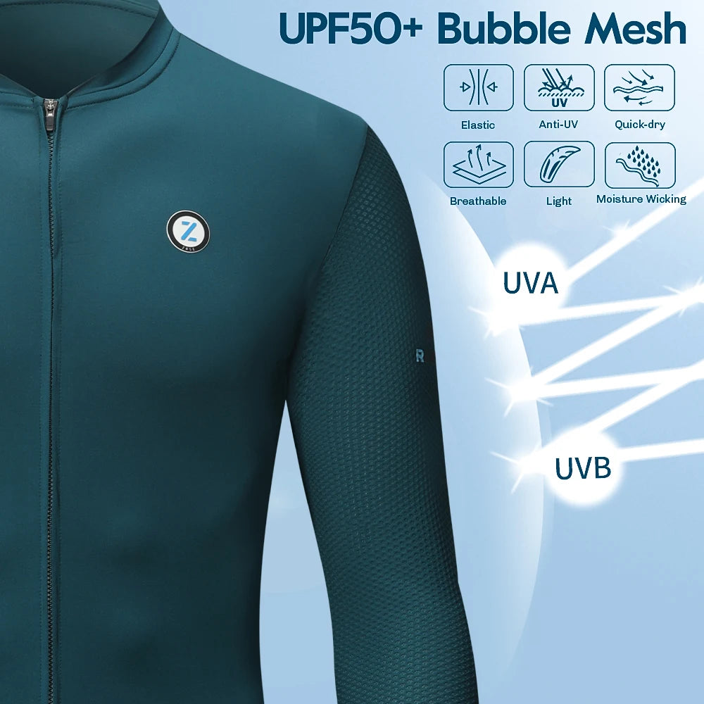 Slim Fit Breathable Men's Long Sleeve Cycling Jersey