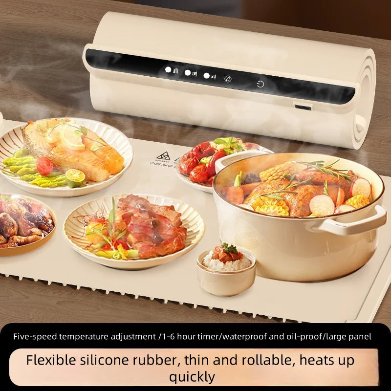 Foldable Electric Warming Tray Mat with 3 Temp Setting