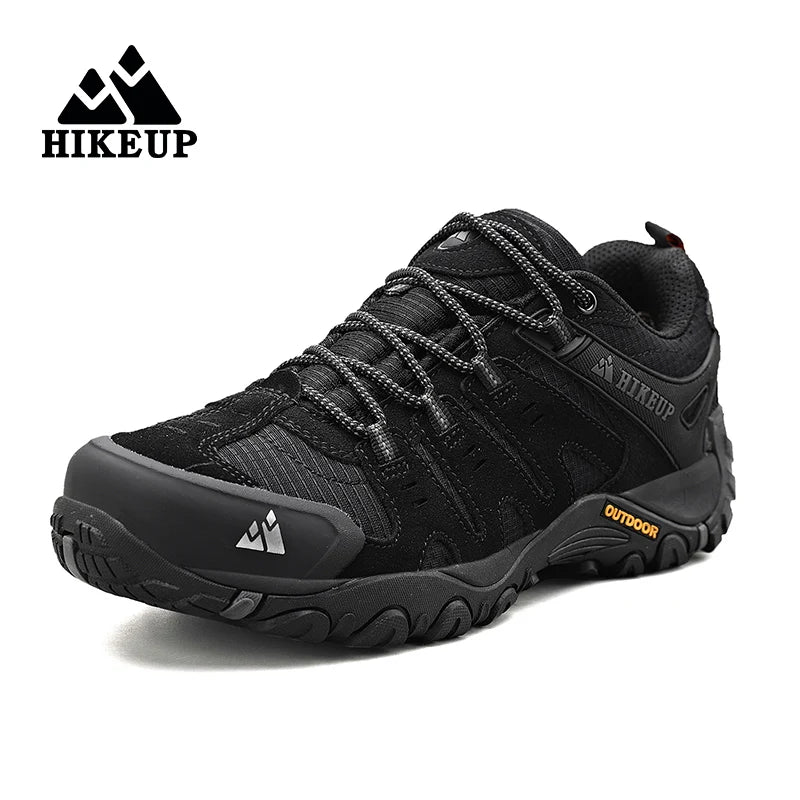 HIKEUP Suede Leather Men's Hiking Trekking Shoes