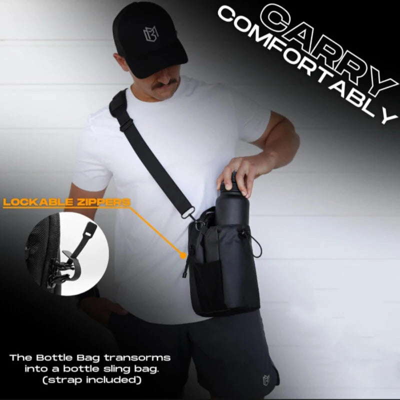 Magnetic Water Bottle Pouch Bag for Gym Outdoor Sports