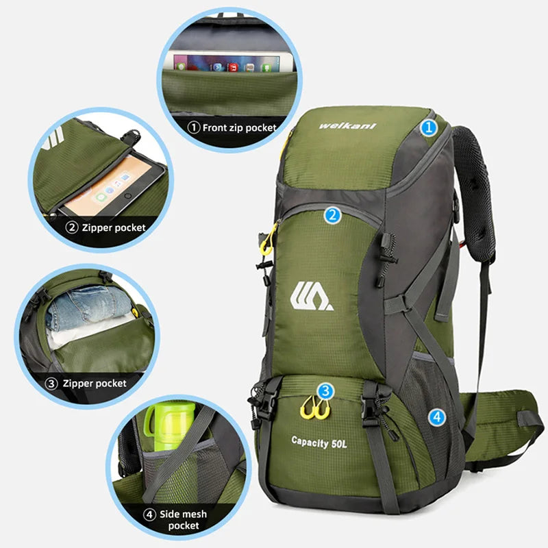 50L Travel Camping Hiking Bag