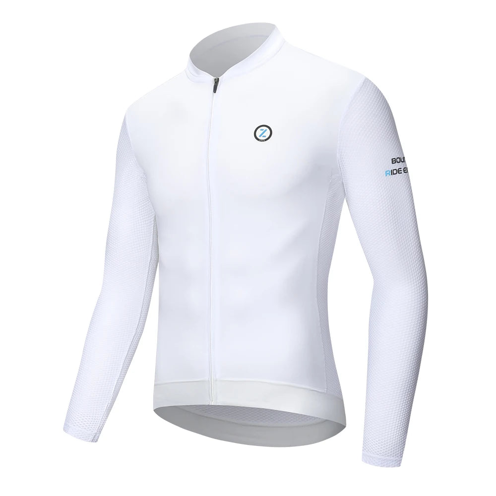 Slim Fit Breathable Men's Long Sleeve Cycling Jersey