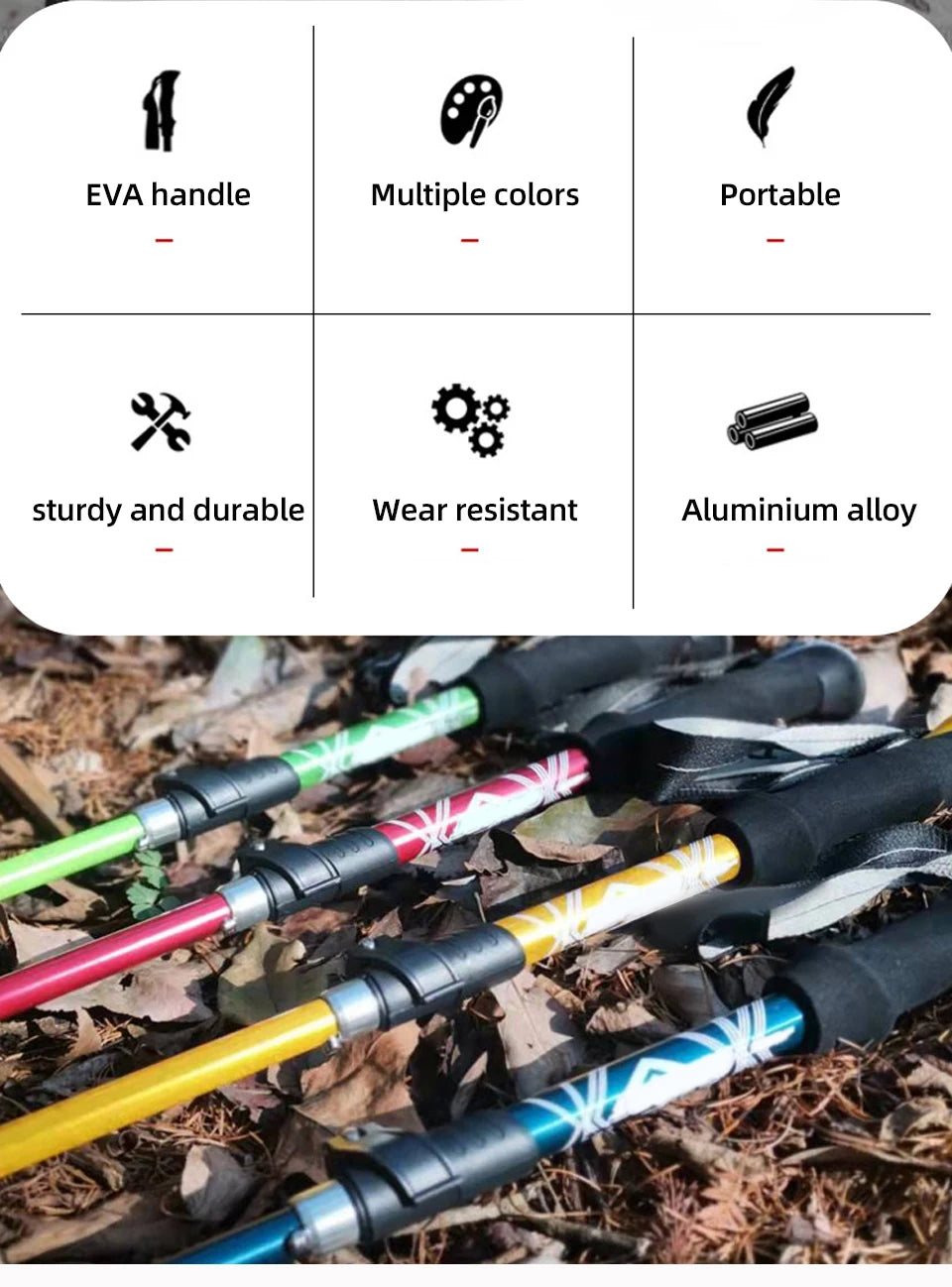 5 Section Outdoor Trekking Pole