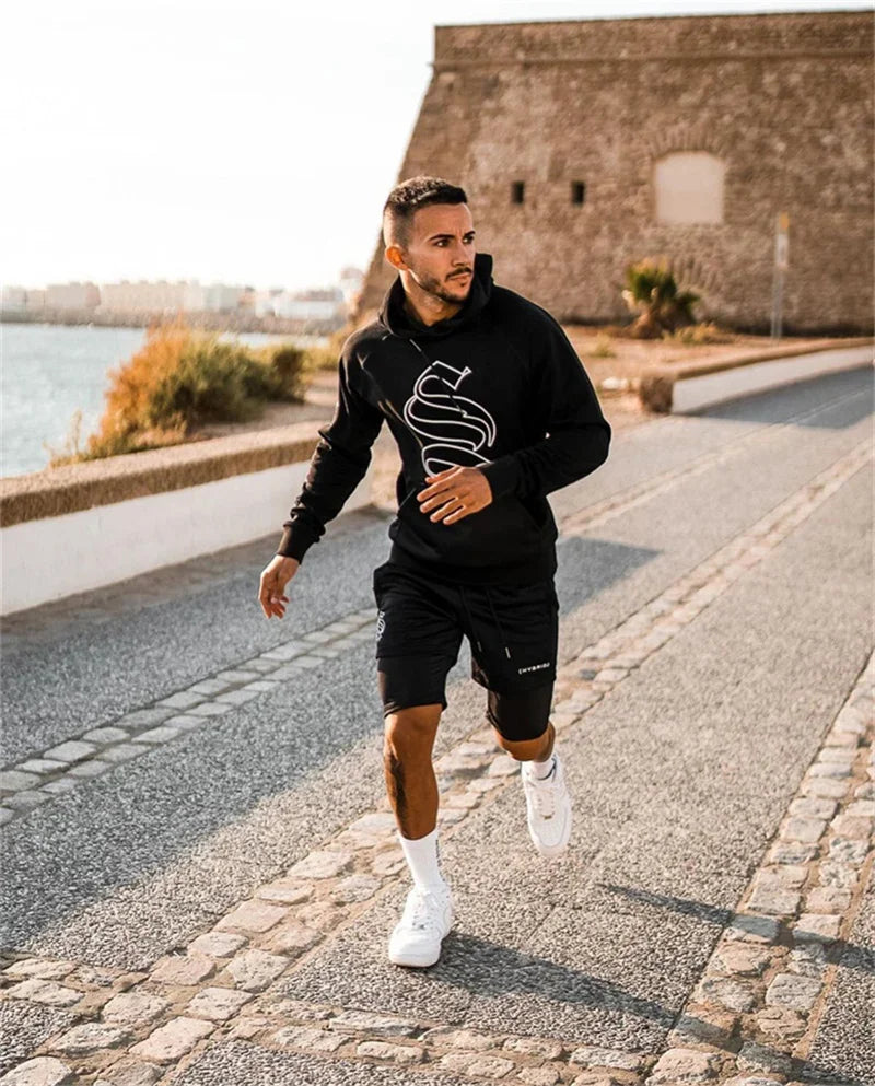 Men Double deck 2 in 1 Jogging Running Workout Shorts