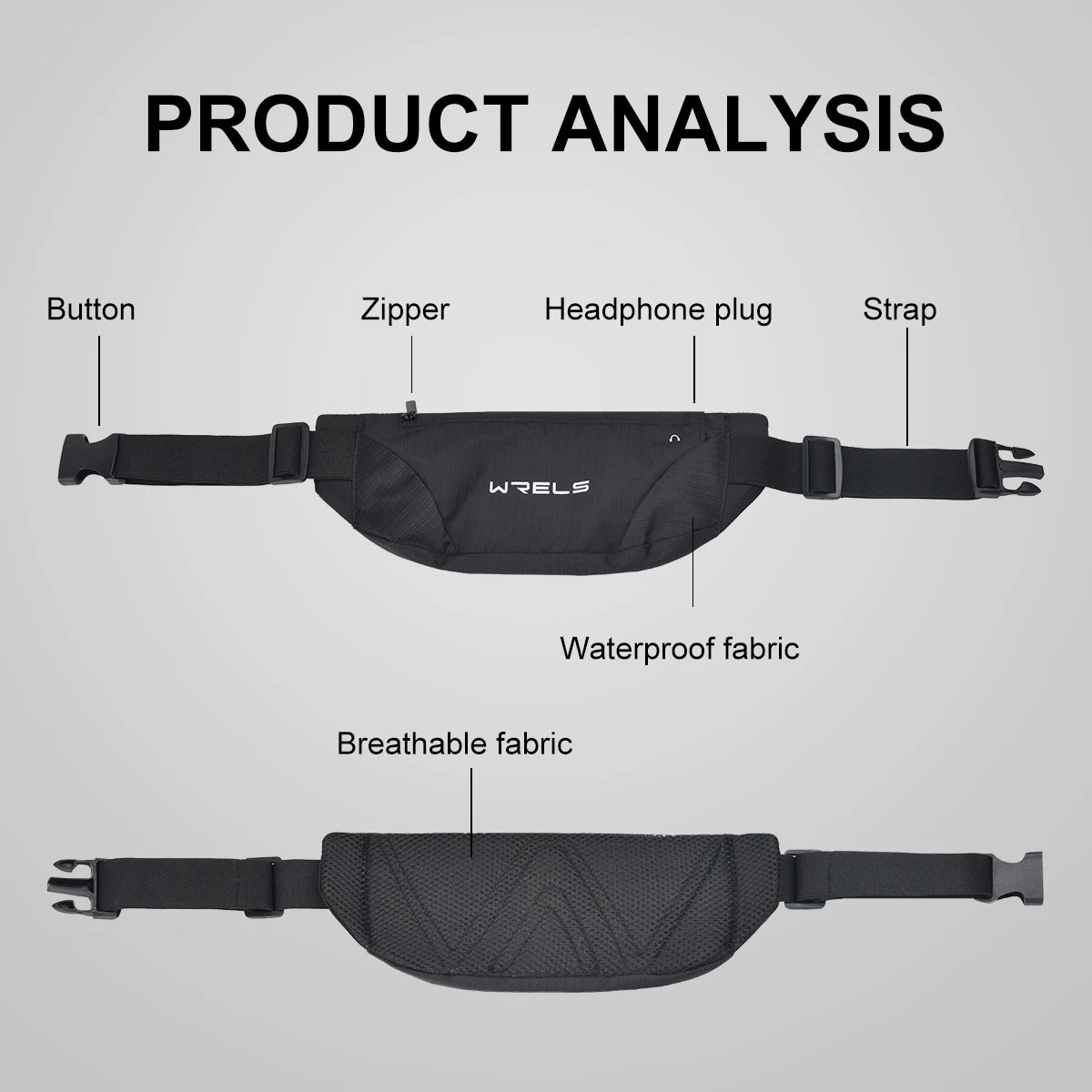 Ultra-thin Waterproof Outdoor Running Fitness Waist Bag Mobile Phone Bag