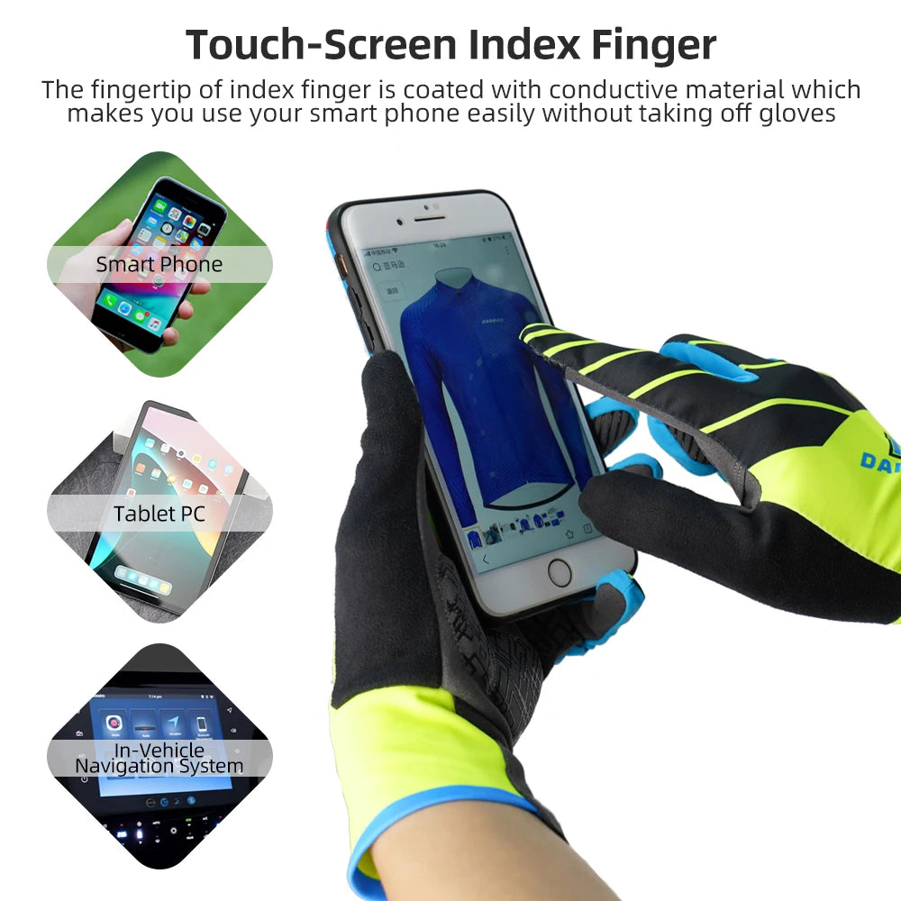Breathable Cycling Biking Gloves with Screen Touch and Shockproof Pad