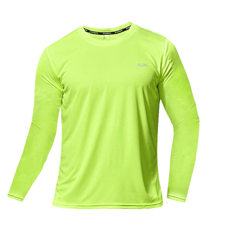 Summer Ice Silk Long Sleeve Breathable T-Shirt Men
