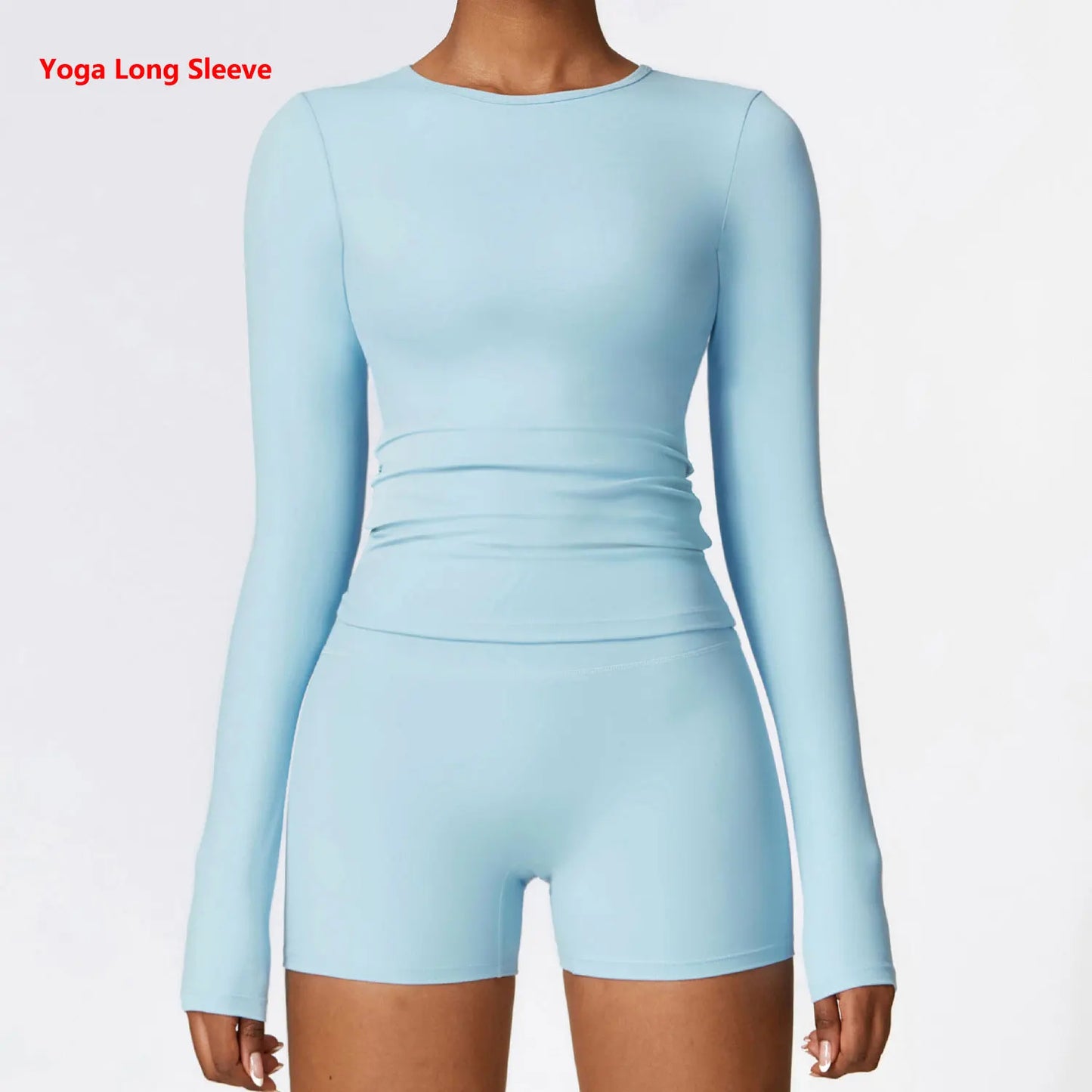 Women Yoga Sports Long Sleeve Workout Gym T-shirts