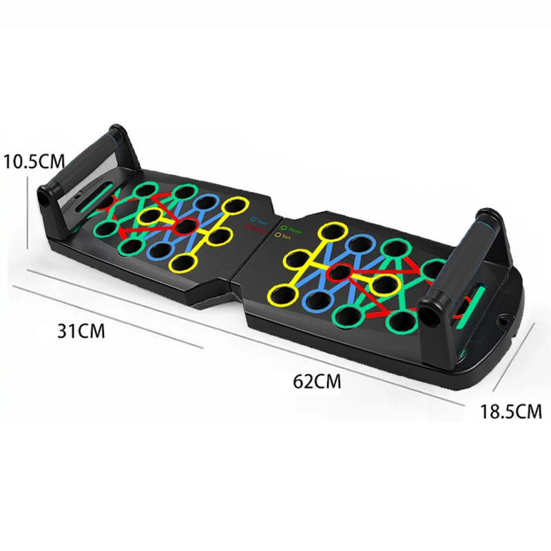 Portable Foldable Multifunctional Push-up Board Set With Handles For Chest Abdomen Arms And Back Training