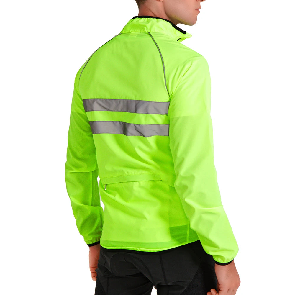 WOSAWE Men's Cycling Long Sleeve Water Resistant Windbreaker Coat