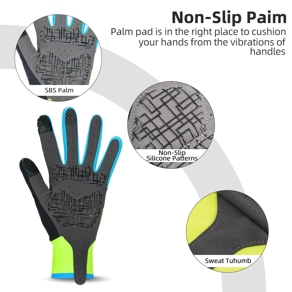 Breathable Cycling Biking Gloves with Screen Touch and Shockproof Pad