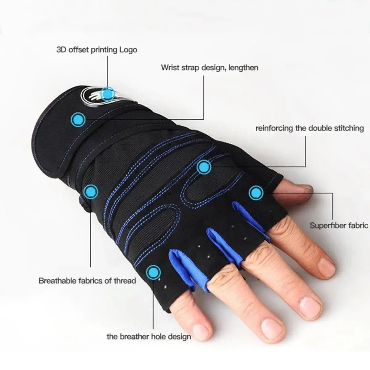 Gym Gloves for Men Women for Fitness Weight Lifting Wristband - Xnest