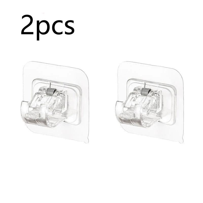 Adjustable Nail - Free Self Adhesive Curtain Rod Clip - Xnest