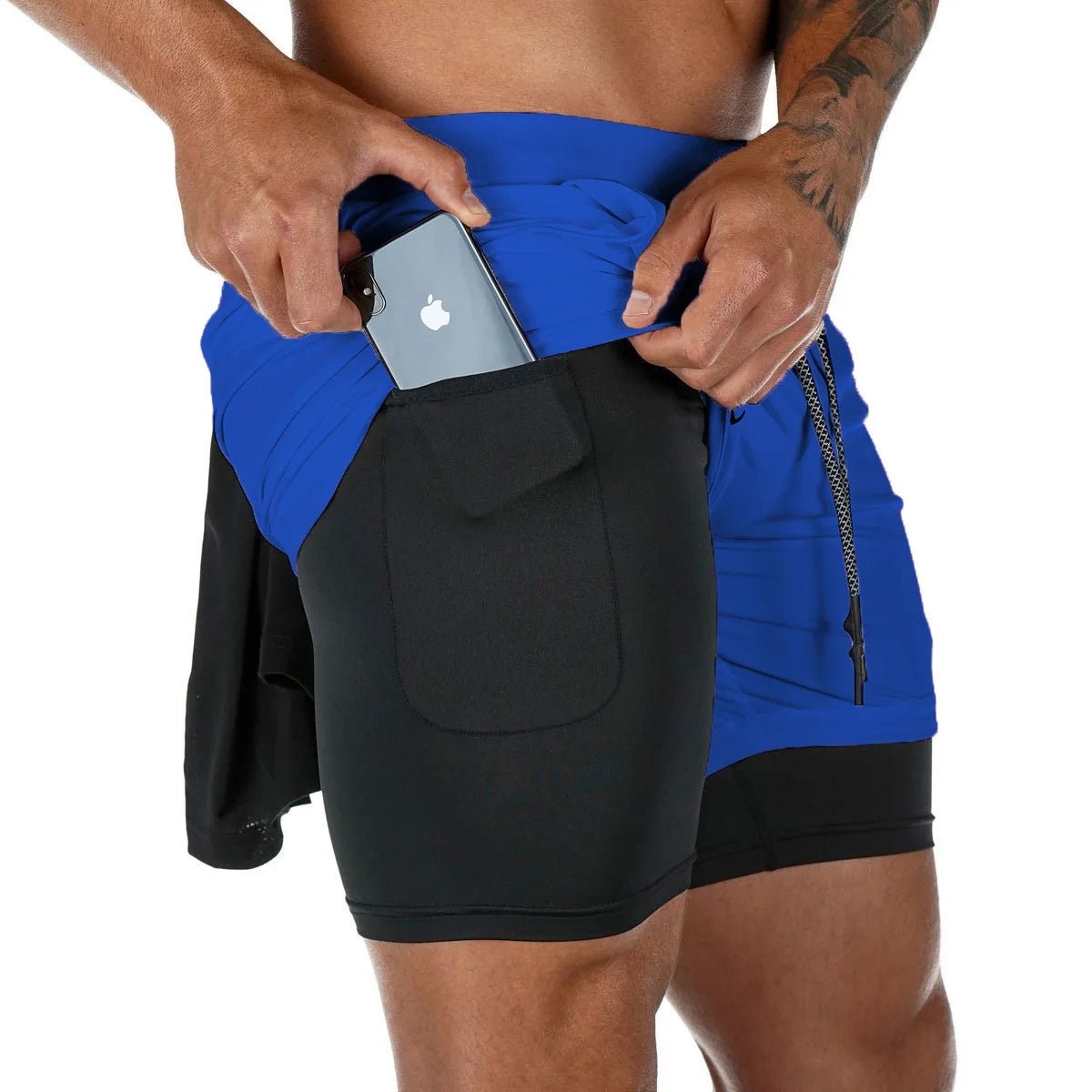 Camo 2 in 1 Quick Dry Running Gym Training Shorts for Men - Xnest