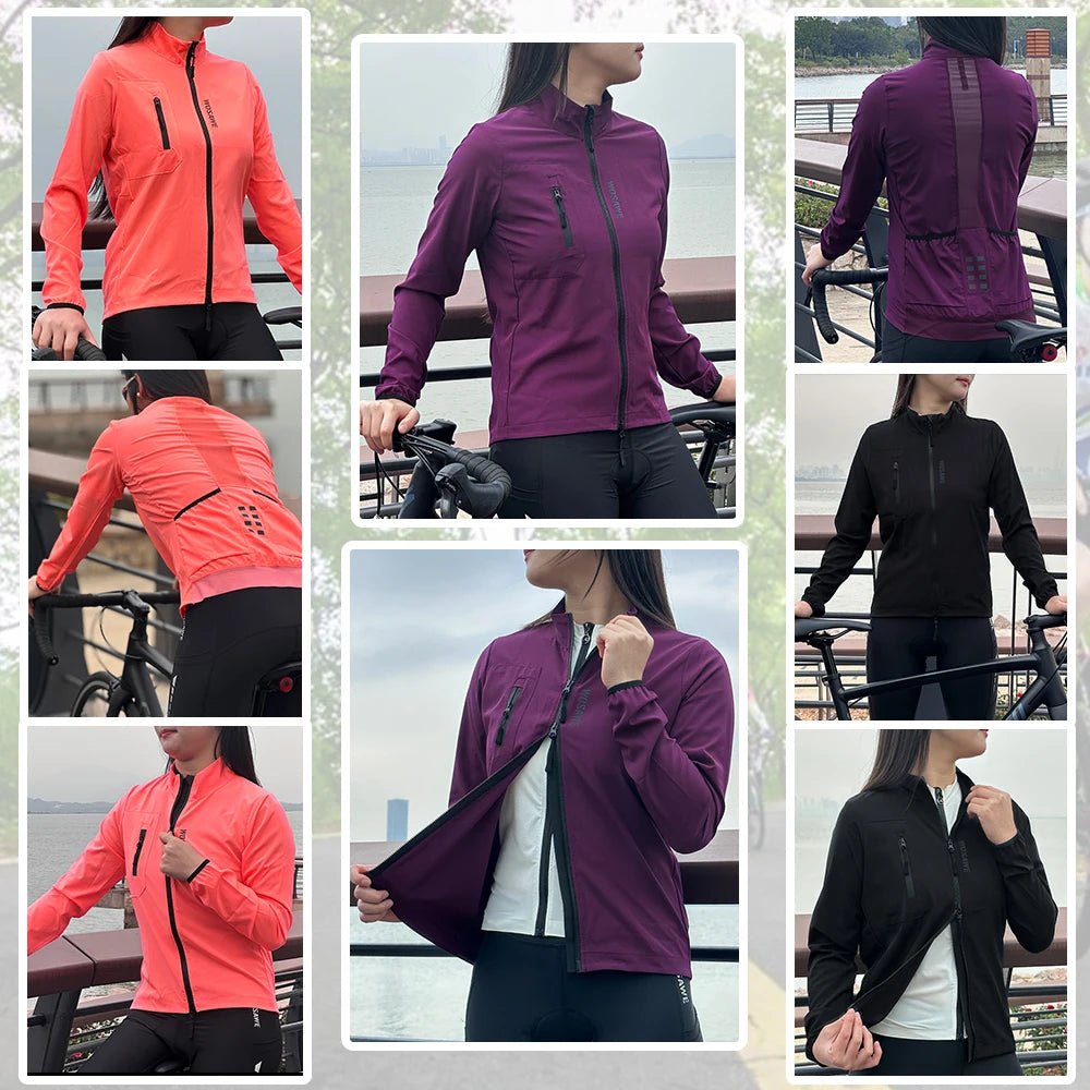 WOSAWE Women's Windproof Waterproof Reflective Cycling Jacket - Xnest