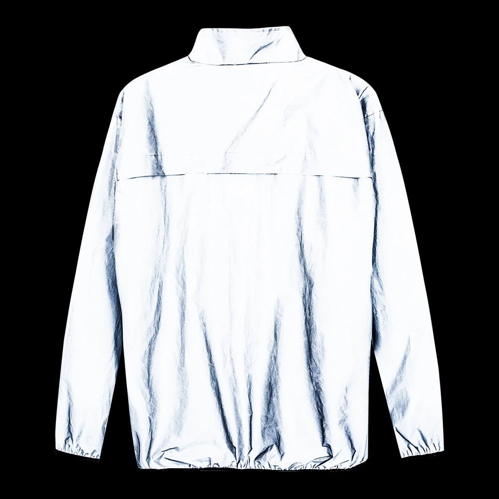 WOSAWE Men's Fully Reflective Outdoor Lightweight Hooded Rain Jacket - Xnest
