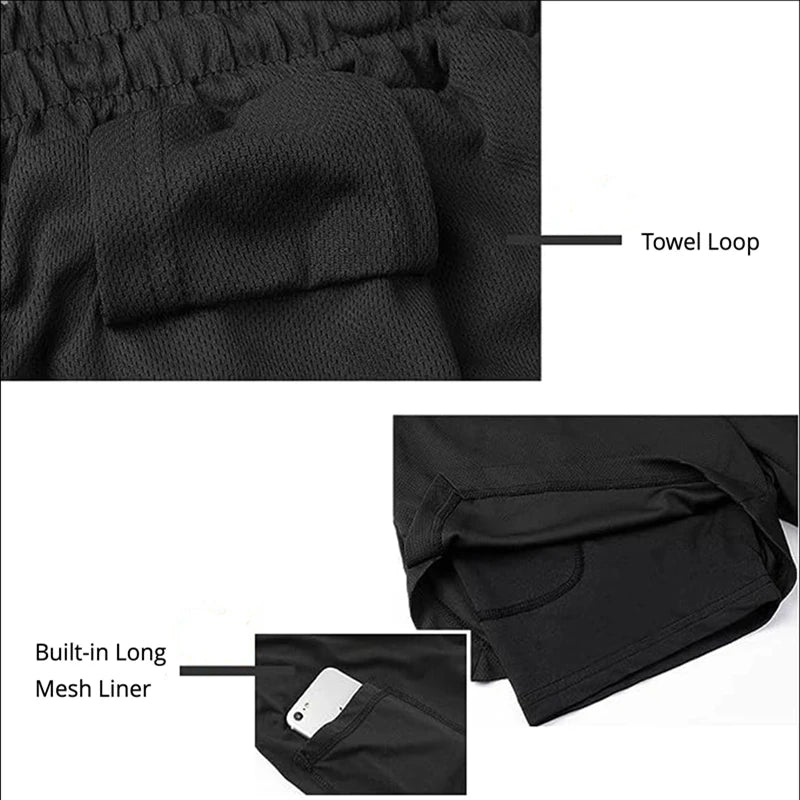Men's Multi Pocket Fitness Running Shorts - Xnest