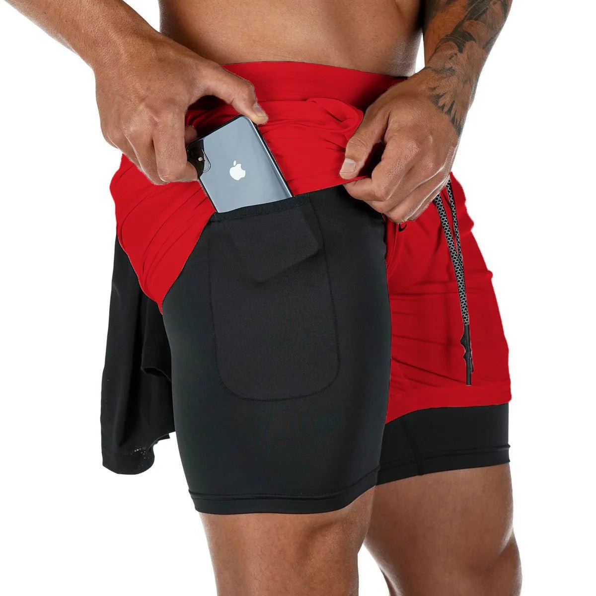 Camo 2 in 1 Quick Dry Running Gym Training Shorts for Men - Xnest