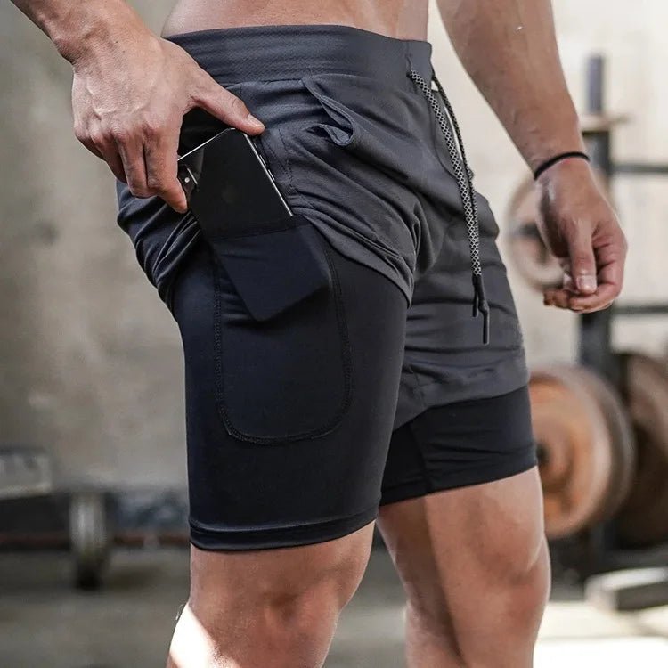 Camo 2 in 1 Quick Dry Running Gym Training Shorts for Men - Xnest
