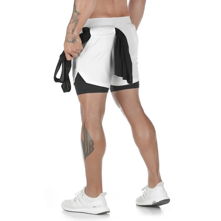 Camo 2 in 1 Quick Dry Running Gym Training Shorts for Men - Xnest