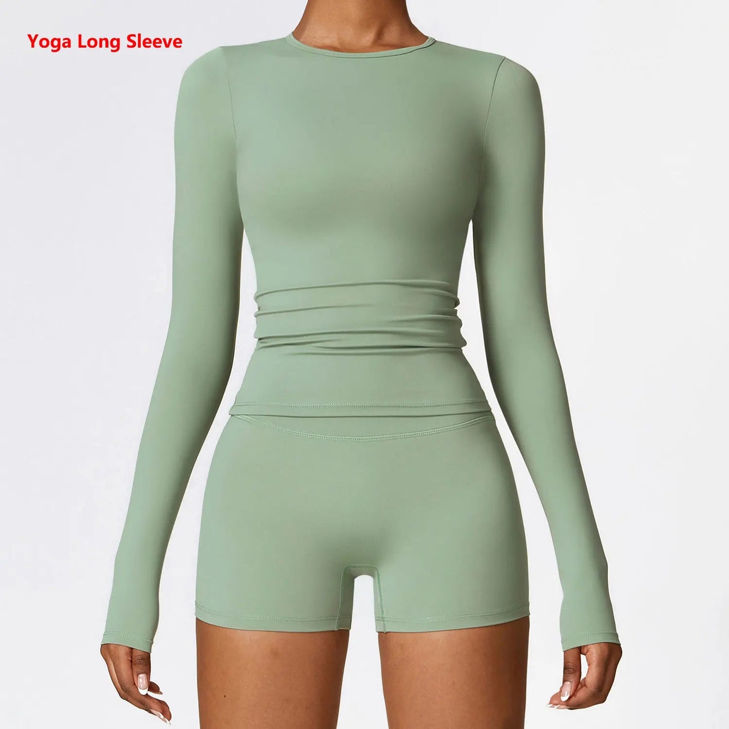 Women Yoga Sports Long Sleeve Workout Gym T-shirts - Xnest
