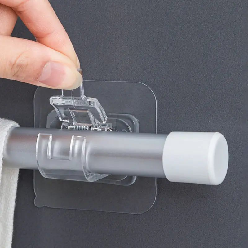 Adjustable Nail - Free Self Adhesive Curtain Rod Clip - Xnest