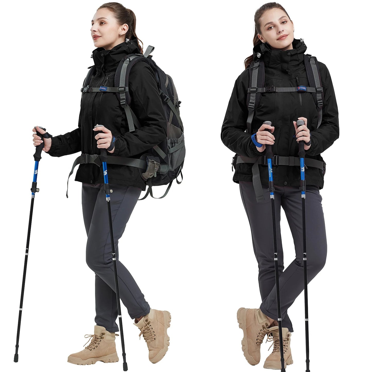 Waterproof Windproof 3 in 1 Hiking Jacket Warm Fleece Hooded Snow Ski Jacket - Xnest