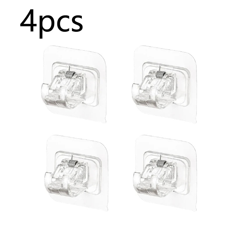Adjustable Nail - Free Self Adhesive Curtain Rod Clip - Xnest