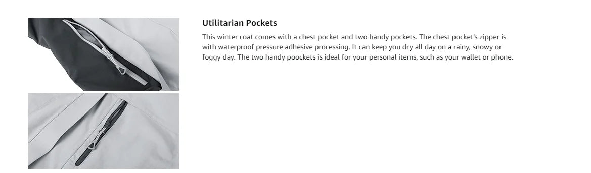 Waterproof Windproof 3 in 1 Hiking Jacket Warm Fleece Hooded Snow Ski Jacket - Xnest