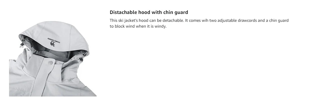 Waterproof Windproof 3 in 1 Hiking Jacket Warm Fleece Hooded Snow Ski Jacket - Xnest