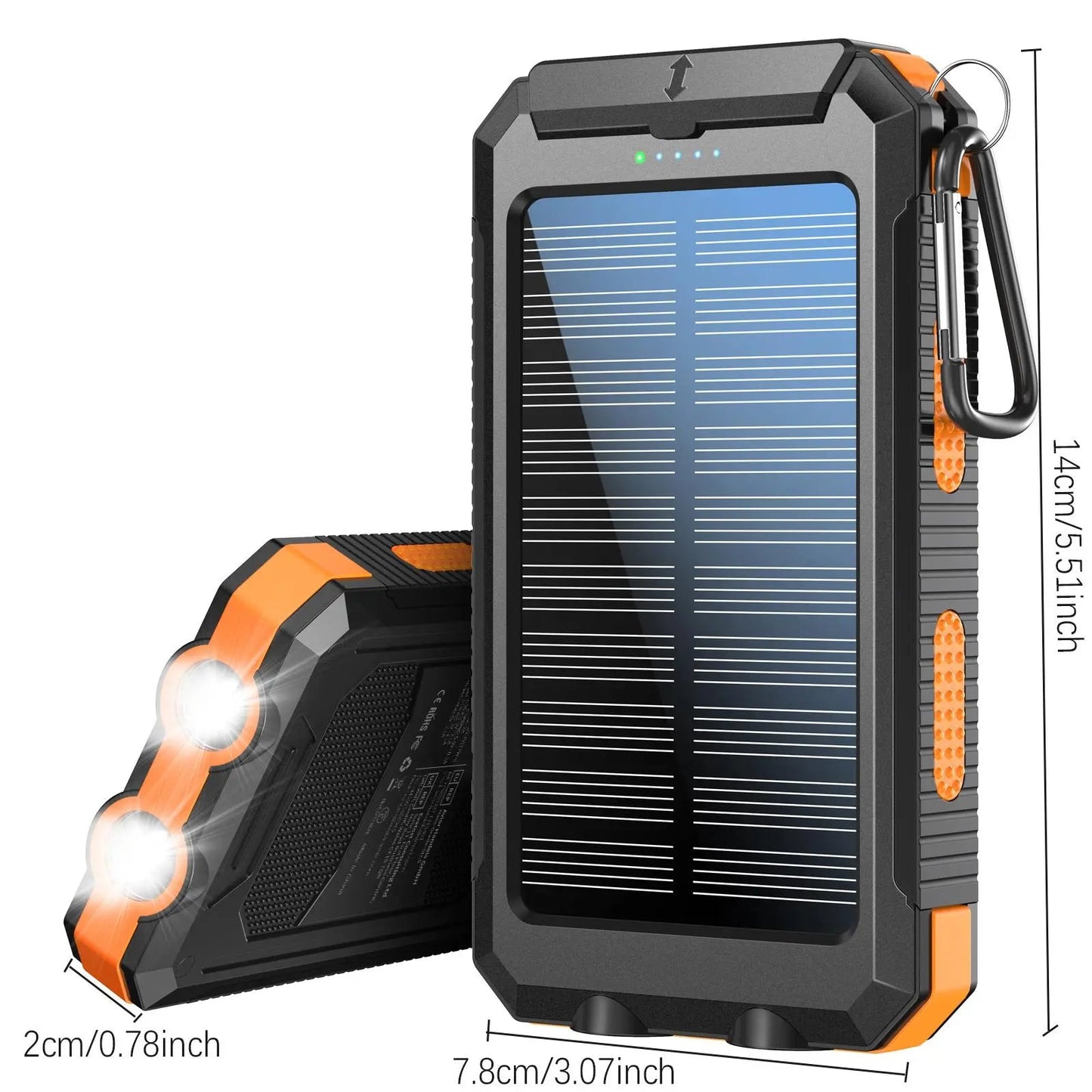 10000 Mah Portable Solar Power Bank - Xnest