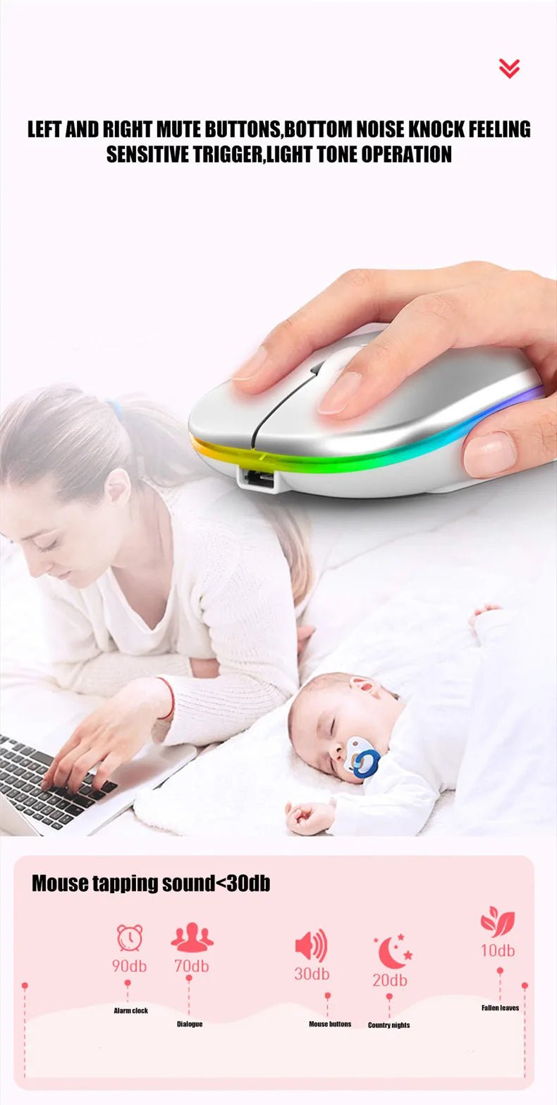 Silent Rechargeable Wireless Mouse - Xnest