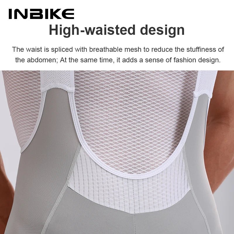INBIKE Men's High - Waisted Cycling Bib Shorts - Xnest