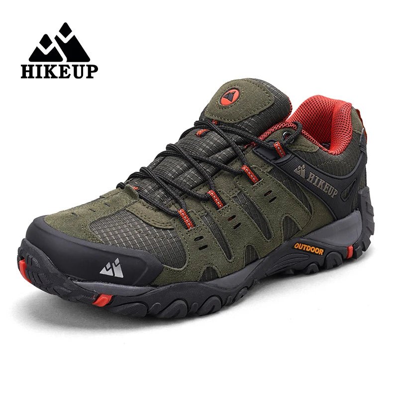 HIKEUP Suede Leather Men's Hiking Trekking Shoes - Xnest