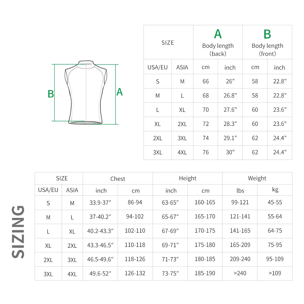 WOSAWE Ultralight Windproof Men's Cycling Vest - Xnest