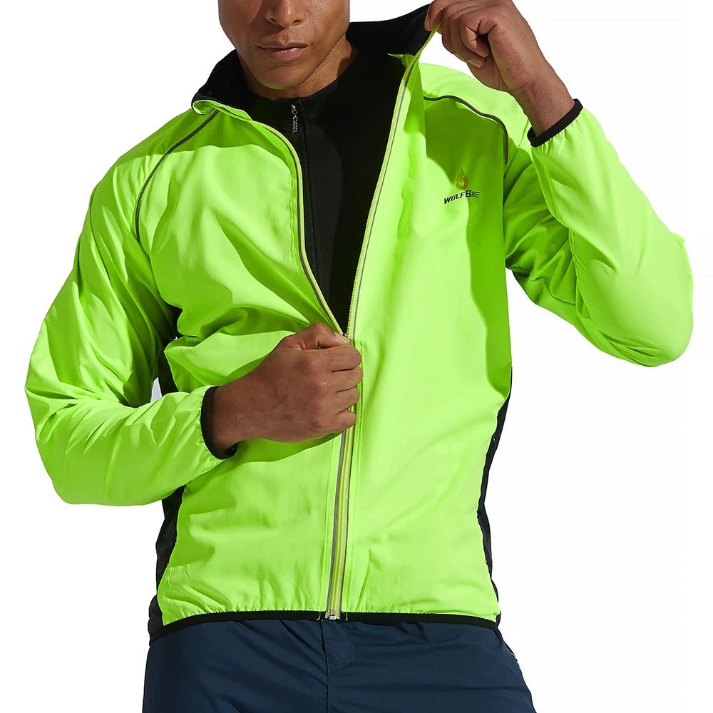 WOSAWE Men's Windproof Water - repellent Reflective Cycling Jacket - Xnest