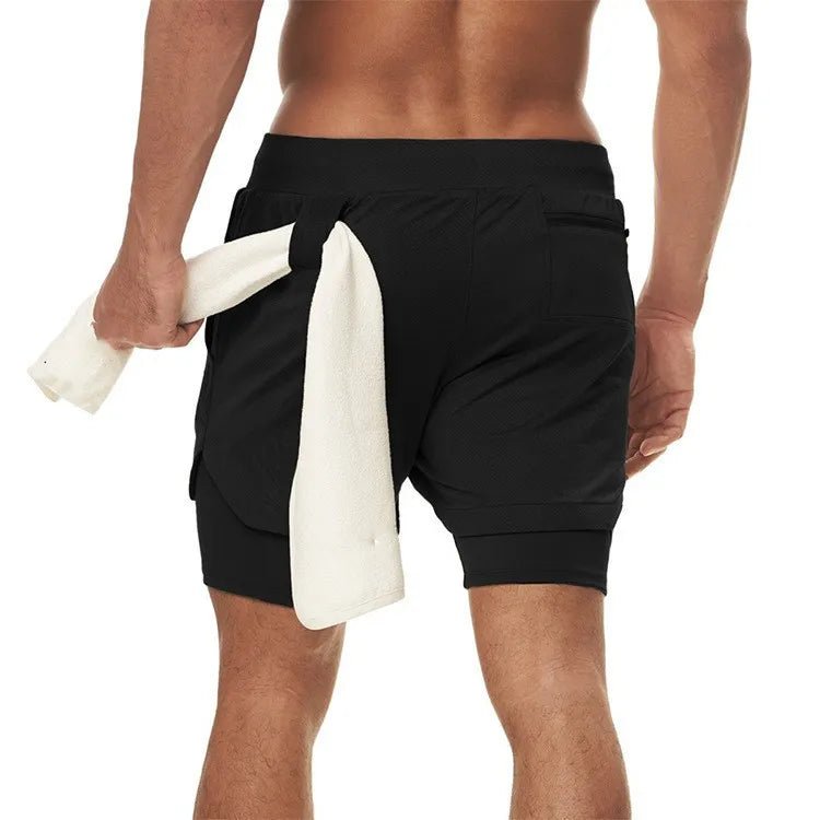 Camo 2 in 1 Quick Dry Running Gym Training Shorts for Men - Xnest