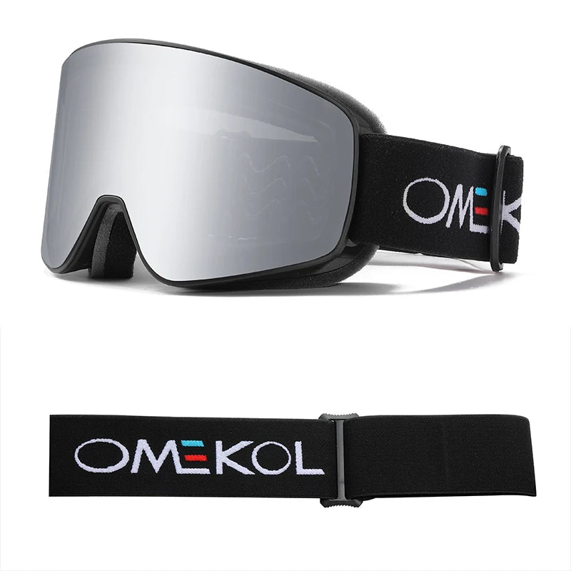 OMEKOL NEW Double Layer Anti - Fog Ski Goggles - Xnest