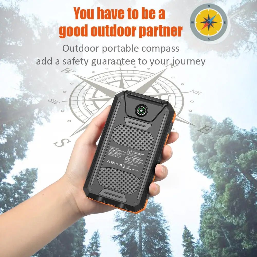 10000 Mah Portable Solar Power Bank - Xnest