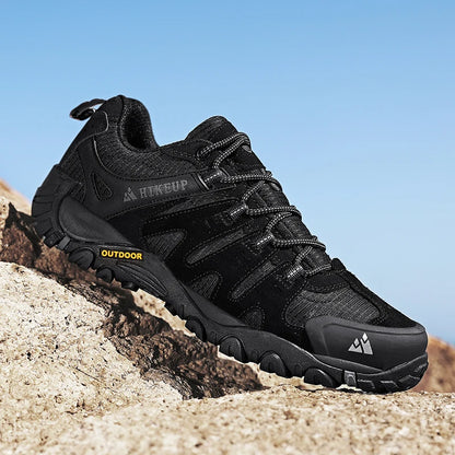HIKEUP Suede Leather Men's Hiking Trekking Shoes