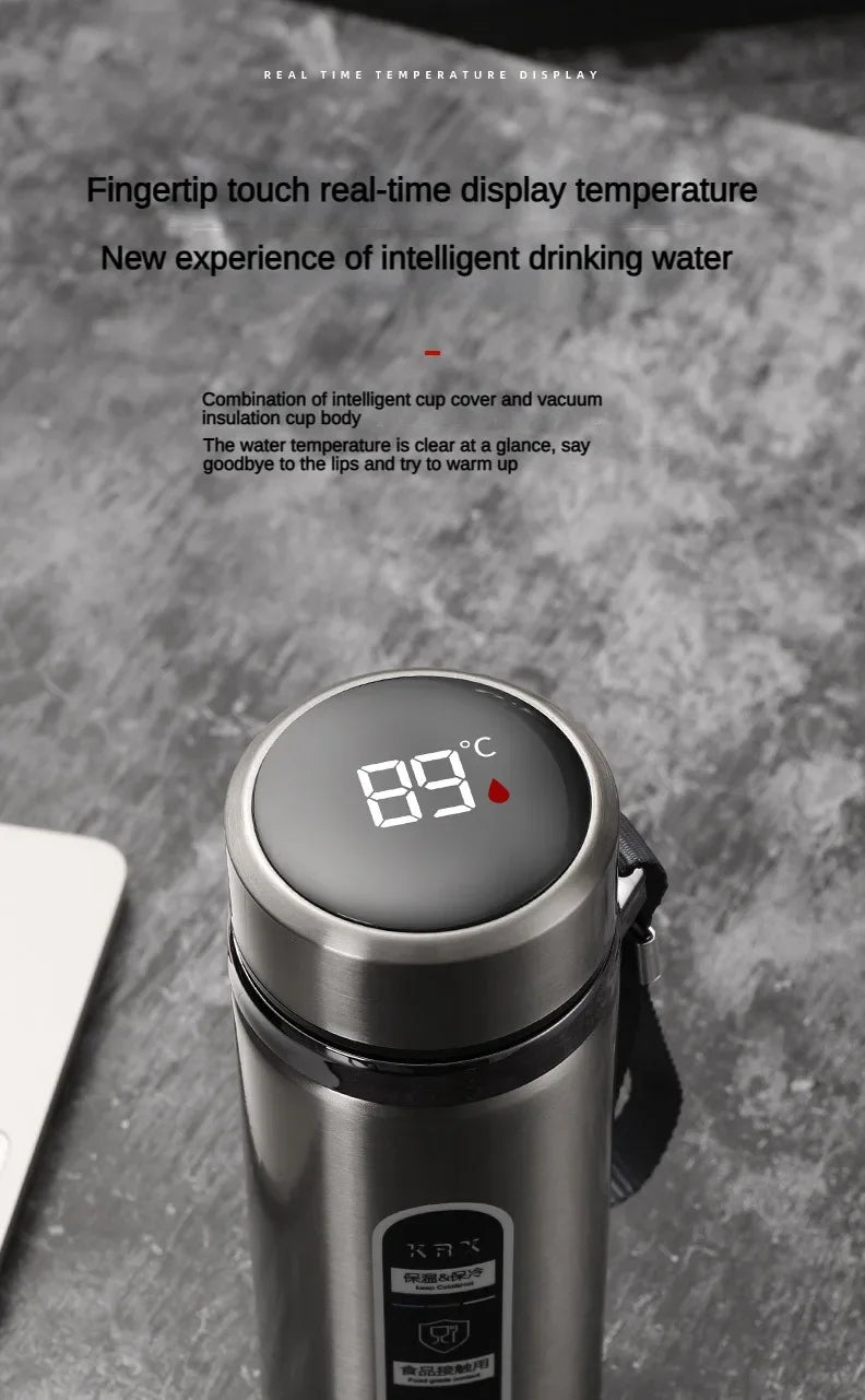 500ML-1Liter Stainless Steel Thermos Bottle with LED Temperature Display