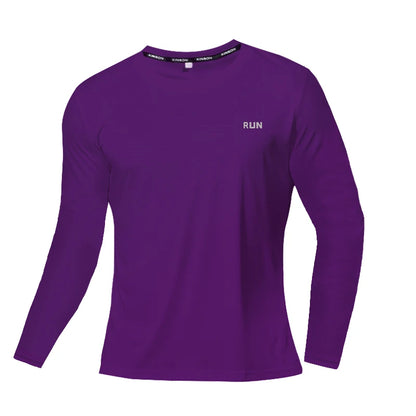 Summer Ice Silk Long Sleeve  Breathable T-Shirt Men