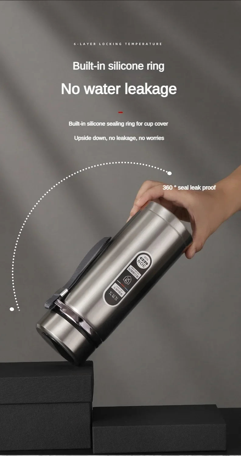 500ML-1Liter Stainless Steel Thermos Bottle with LED Temperature Display